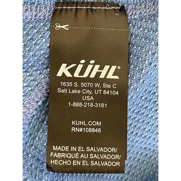 Kuhl Petra Turtleneck Top Blue Small Waffle Knit - Picture 11 of 13